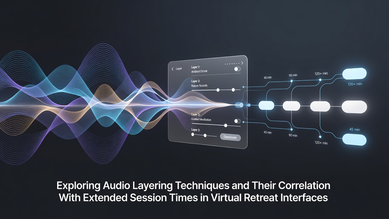 Exploring Audio Layering Techniques and Their Correlation With Extended Session Times in Virtual Retreat Interfaces